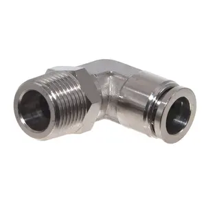 SSPL1/2-N04 MNPT 1/2 OD fractional imperial inch PU hose tube push fit press air fitting 316L