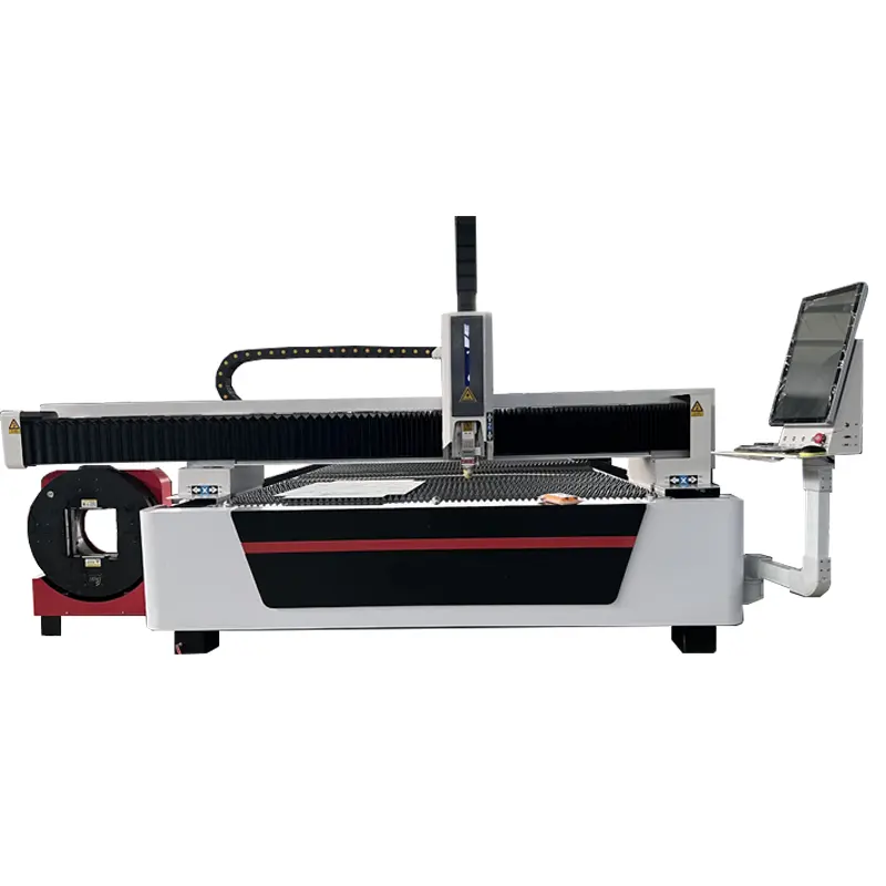 Fabricage Lasersnijmachine 6000W Plaat En Buis Metaalplaat Fabrikanten Voor Aluminium Koper En Goud Snijmachines