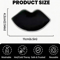 Compresse de gel PVC réutilisable en forme de lèvres personnalisée pour thérapie chaude et froide en soins de beauté