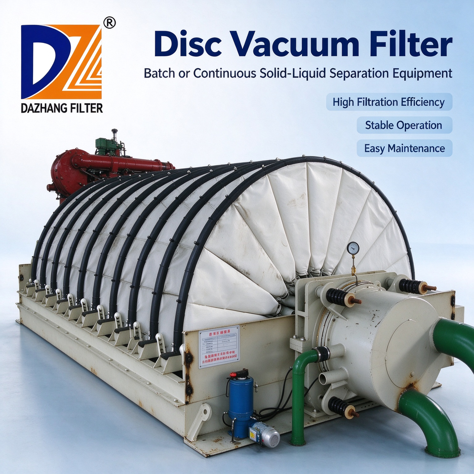 Vacuum Packing Process High Efficiency Disc Vacuum Filter Quartz Sand Slurry Dewatering ...