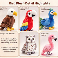Jouets en peluche super doux personnalisés importés de Chine, petits oiseaux, cadeaux promotionnels, coton biologique, rembourrage en coton PP, anti-stress