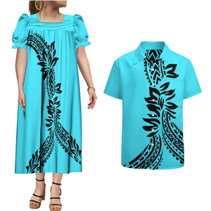 Envío Directo, Vestido Mumu Micronésico con Diseño Polinesio, Vestido Elástico para <span class=keywords><strong>Mujer</strong></span> y <span class=keywords><strong>Camisas</strong></span> para Hombre, <span class=keywords><strong>Tallas</strong></span> <span class=keywords><strong>Grandes</strong></span>, Ropa para Parejas, Personalizable - Product Image 3