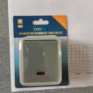 Interruptor Retro de un solo polo Luz exterior 10X 250V 1 Banda 2 vías Material de PC duradero para uso interior doméstico 110V/220V 16A EU/UK/US - Product Image 1