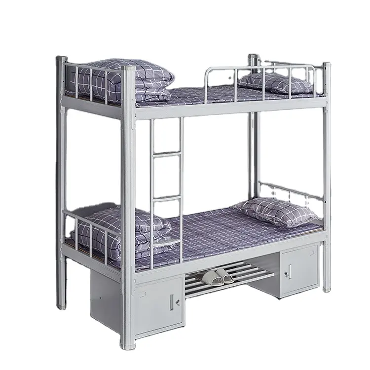 cheap Metal storage knock down bed steel dormitory bed hostel furniture bunk bed
