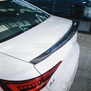 สปอยเลอร์หลังคาร์บอนไฟเบอร์ FRP สีดำเงา สำหรับ AUDI A4 S4 RS4 B9 Sedan อุปกรณ์ตกแต่งรถยนต์ ปี 2017+ - Product Image 4
