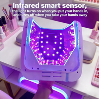 Lampe à ongles UV LED sans fil rechargeable professionnelle 72W, 36 perles LED, minuterie multiple, séchoir professionnel pour manucure en salon