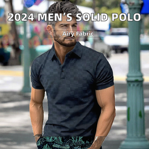 Camisas de Hombre de Color Sólido, Tejido Transpirable, Manga Corta, Algodón/Poliéster, Casual - Product Image 2