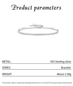 S925 Silver Diamond Hypoallergenic Polished <b>Bracelet</b> Silver Chain BracChannel Setting Minimalist Everyday Wear Unisex Jewelry - Product Image 2