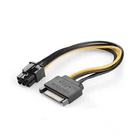 Cable adaptador de alimentación SATA de 6 pines a PCIe de 6 pines para ordenador PC, cable de extensión de 20 cm de 6 pines a SATA PCI-Express