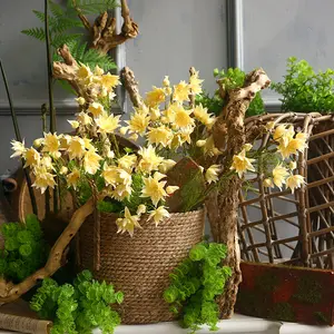 M383 mazzi da sposa da sposa fiori da sposa decorazione della casa fiori gialli artificiali finti fiore di seta artificiale per la decorazione