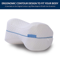 Coussin pour les genoux en mousse à mémoire de forme avec housse en maille ou en velours pour les dormeurs latéraux, alignement des hanches et soulagement de la pression