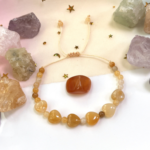 Braccialetto con Cristalli di Guarigione Reiki, Pietre Naturali, Energia dell'Amore, Bilanciamento Yoga, Perline a Cuore, Bracciale Intrecciato, Regalo di Anniversario - Product Image 5