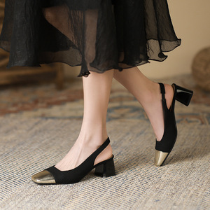 Zapatos de Tacón Grueso Estilo Coreano para Mujer, Ligeros, Transpirables, a la Moda, para Otoño, 5 cm - Product Image 5