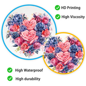 Bellissimi Adesivi Murali con Fiori Viola Dipinti e Farfalle, Decorazioni per Soggiorno e Camera da Letto, Carta da Parati Autoadesiva in PVC - Product Image 6
