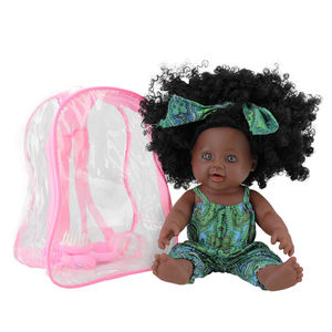 Nuova ragazza in vinile di design adorabile bambola nera afroamericana da 12 pollici per bambini - Product Image 4