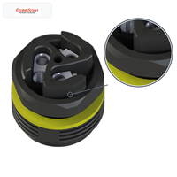 Conector de Cable Exceedconn IP68 de 3 Pines, 450V CA, Macho, Redondo, con Abrazadera de Tornillo, para Iluminación de Paisajes