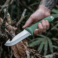 Couteau utilitaire à lame fixe SELAN, acier 3cr13, manche en TPR, personnalisable OEM, qualité industrielle, couteau de chasse et de survie, couteau de camping CT338
