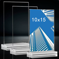 Cadre de présentation de table en plastique transparent 10x15cm (4x6 pouces) en PS, support promotionnel multi-scénarios pour prix et menus
