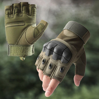 Gants tactiques demi-doigts en cuir imperméables anti-coupure pour hommes, fabriqués sur mesure pour l'entraînement et l'assaut