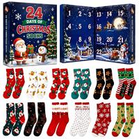 Lot de 12 paires de chaussettes de Noël personnalisées à motifs variés, chaussettes mi-hautes douces et confortables pour hommes et femmes, commande en gros