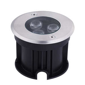 Lumière LED encastrée au sol en acier inoxydable pour extérieur, blanc chaud/blanc froid, IP68, 3W, pour place publique et allée - Product Image 2