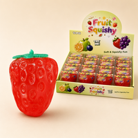 Zhaoan Tpr Fraise Squishy Slow Rising Stress Relief Fidget Toy Soft Jelly Squeeze Sensory Fidgets pour Enfants Adultes