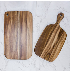 <span class=keywords><strong>Planche</strong></span> <span class=keywords><strong>à</strong></span> <span class=keywords><strong>découper</strong></span> en bois d'acacia personnalisée de qualité supérieure-Plateau de service polyvalent pour steak, pizza, charcuterie avec motif gravé - Product Image 3