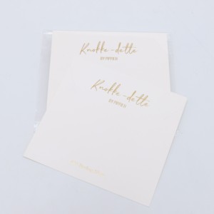 Porte-cartes de présentation de bijoux en or personnalisé avec logo, carte d'instructions d'entretien des bijoux pour bracelet, collier, boucles d'oreilles en pierre - Product Image 5