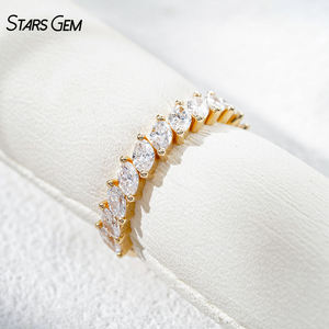 แหวนทองคำแท้ 18K StarsGem ประดับเพชรเม็ดเดี่ยวทรงมาร์คีส์ 1.72 กะรัต (2.5*4 มม.) เพาะเลี้ยงในห้องปฏิบัติการ สี DEF ความสะอาดระดับ VS ดีไซน์คลาสสิกสำหรับทั้งชายและหญิง ชุบโรเดียมแบบเต็มวง - Product Image 3