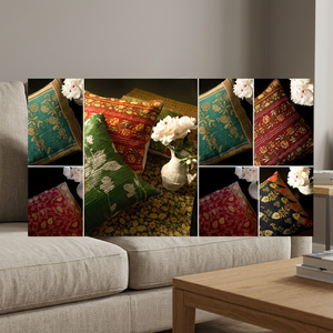 Colección hecha a mano Fundas De Almohada acolchadas Kantha Posicionadores funcionales de decoración del hogar de la mejor calidad disponibles a precio mayorista - Product Image 4