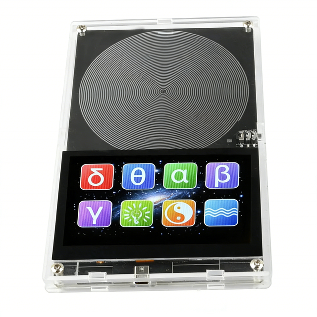 DC 5V Schumann Wave Generator 0.01-99999Hz Precise Adjustable Frequency Signal Generator Micro USB Touch Screen Audio Resonator