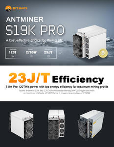 Bitmain Antminer S19K Pro 110TH SHA-256 Mining Machine include l'alimentatore PSU Bitcoin Miner elaboratore di dati del <span class=keywords><strong>Computer</strong></span> - Product Image 3