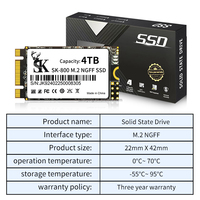 SSD Eksternal M.2 NGFF SATA 3.0 Ukuran 2242 Kapasitas 1TB 2TB 4TB Upgrade Laptop Nirkabel