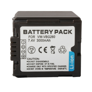 VW-VBG260 VWVBG260 VBG260 7.4V Caméra Batterie pour Pana Sonic VDR-D50 HDC-SD1 HDC-<span class=keywords><strong>SD9</strong></span> HDC-SD100 HDC-TM300 PV-GS80 - Product Image 1