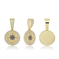 Collier avec pendentif design pour hommes, collier classique à breloques, avec chaîne à maillons, collier de pédant en zircon