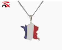 Collier pendentif carte d'Haïti en promotion pour femmes et hommes, bijoux plaqués or, colliers drapeau et carte du pays pour cadeau