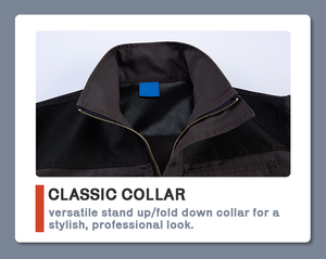 Conjunto de ropa de trabajo de pantalón y chaqueta de corte regular para uso en exteriores, lona pesada con bolsillos interiores seguros para uniformes de tripulación de logística - Product Image 4