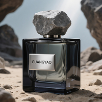 Vente directe d'emballages de flacons de parfum, 100 ml, carrés, transparents, noirs, étiquettes personnalisées, flacons d'échantillons de parfum, flacons pour parfums