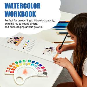 Ensemble de peinture à l'<span class=keywords><strong>aquarelle</strong></span> Bview Art 26 couleurs avec livre de coloriage de 13 pages 300GSM et pinceau et sac de rangement - Product Image 2