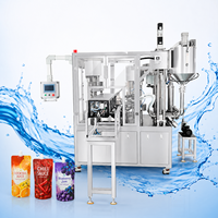 Machine de remplissage de sachets à bec verseur rotatif pour jus, yaourt et boissons laitières