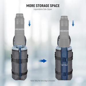 <span class=keywords><strong>Neewer</strong></span> PB012 Sac pour objectif d'appareil photo reflex numérique 144x315mm, étanche, épais et extensible, avec ouverture à glissière verrouillable - Product Image 3