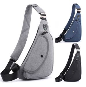 Bolso de pecho de moda para hombre, antirrobo, impermeable, multibolsillo, para <span class=keywords><strong>bicicleta</strong></span>/senderismo/trotar, cierre de cremallera, bandolera, correa de hombro - Product Image 2