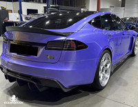 Nouveau kit carrosserie en fibre de carbone pour Tesla Model S, style Vors amélioré : lèvre avant, diffuseur, spoiler, capot, jupes latérales