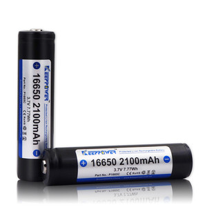 Keeppower 16650 2100mAh Baterai Isi Ulang Li-ion Terlindungi P1665C Alternatif dari 2*CR123A Senter Taktis 500 Siklus - Product Image 1