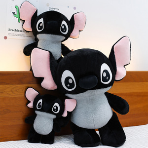 Peluche Stitch Noir de Dessin Animé, Mignonne et Moelleuse, Grande Taille, Coussin Décoratif, Vente en Gros - Product Image 2