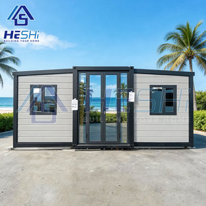 บ้านสำเร็จรูป HESHI ทรงสี่เหลี่ยมผืนผ้า โครงสีเทา-ดำ ขยายได้ เคลื่อนย้ายสะดวก สำหรับใช้งานกลางแจ้ง - Product Image 2