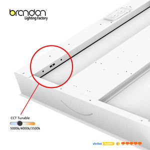 Plafonnier LED encastré UL 2x2 2x4 pieds en aluminium à panneau central, installation facile, pour entrepôts et couloirs - Product Image 2