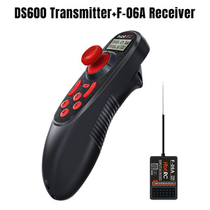 Hotrc CT-6A 2.4GHz một tay điều khiển đài phát thanh Transmitter 6 kênh F-06A f06a PWM Receiver cho <span class=keywords><strong>RC</strong></span> Xe Ô tô bay không người lái nhựa pin đồ chơi - Product Image 4