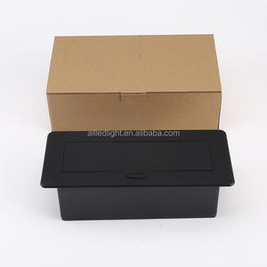 Prise de courant de table standard européenne avec câble EU de 1,5 m de long, 2 ou 3 prises, panneau en aluminium, bureau, cuisine, armoire, couvercle métallique - Product Image 2