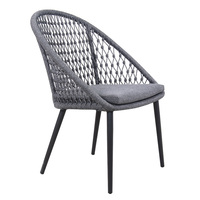 Siège et dossier de salle à manger avec cadre en aluminium, chaise de maison et d'extérieur, nouveau Design moderne,